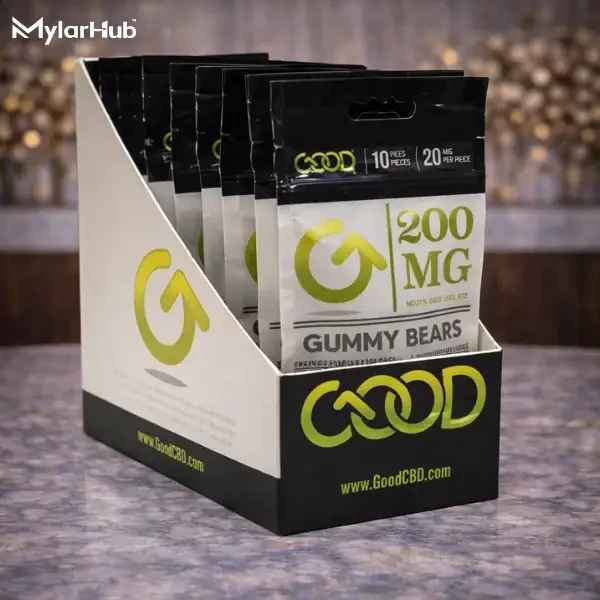 Mylar Bags with Display Boxes